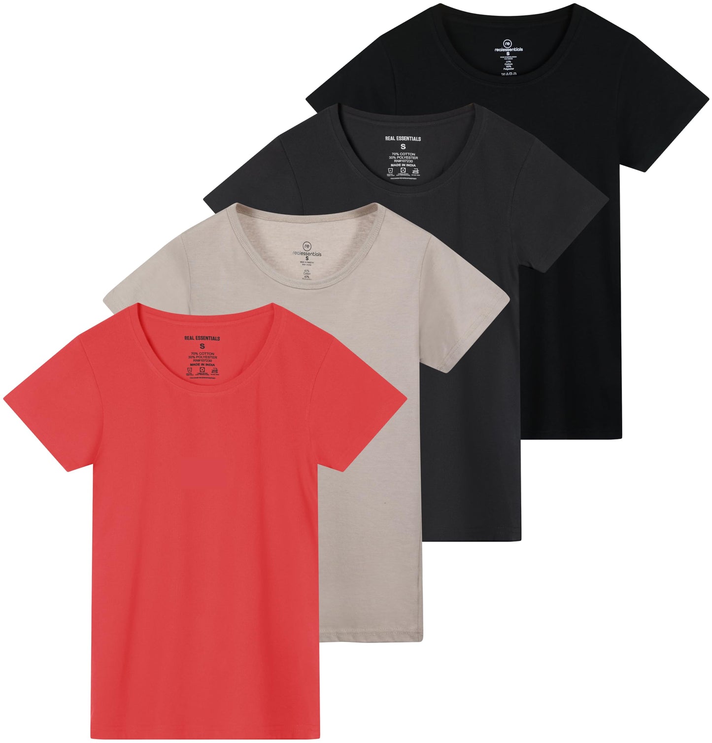 Essentials Women's Classic Crew Tee 4-Pack