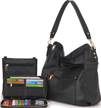 ChicCrossbody: Women's Tote & Wallet Set