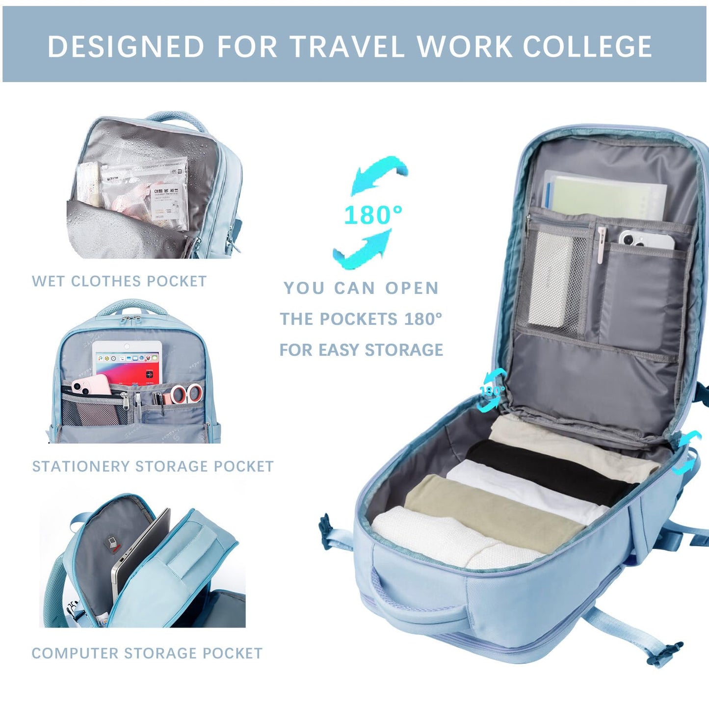 SHRRADOO Travel Backpack