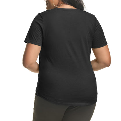 Hanes Plus Size V-Neck Cotton Tee for Women