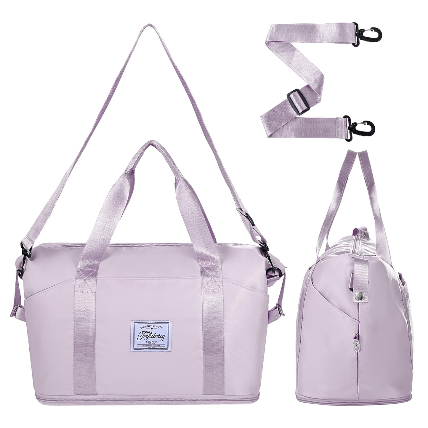 Pink Expandable Travel Duffel with Wet Pocket