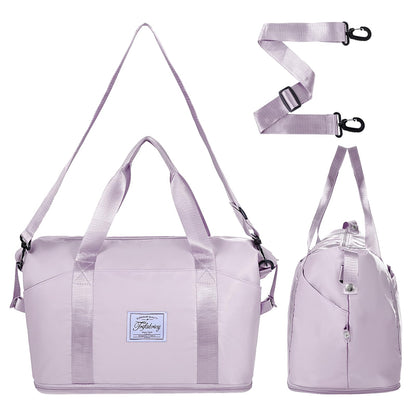 Pink Expandable Travel Duffel with Wet Pocket