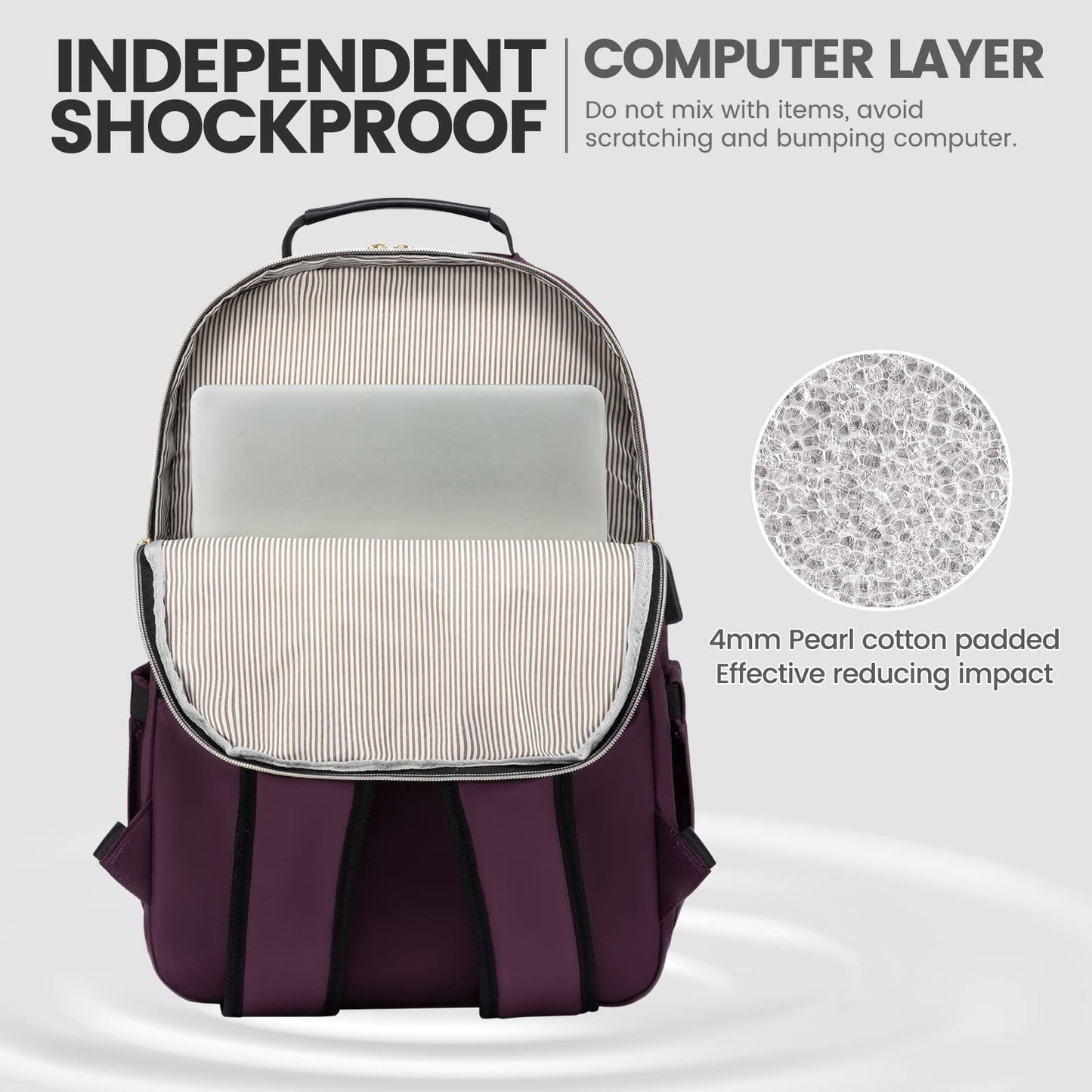 Chic Leather Laptop Backpack for Women - LoveVook