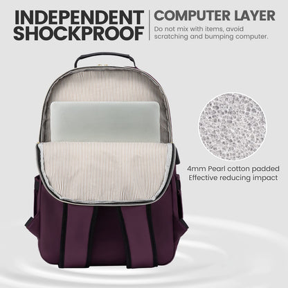 Chic Leather Laptop Backpack for Women - LoveVook