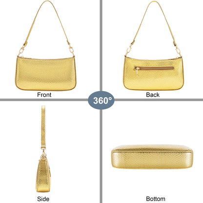 Retro Vegan Leather Shoulder Bag