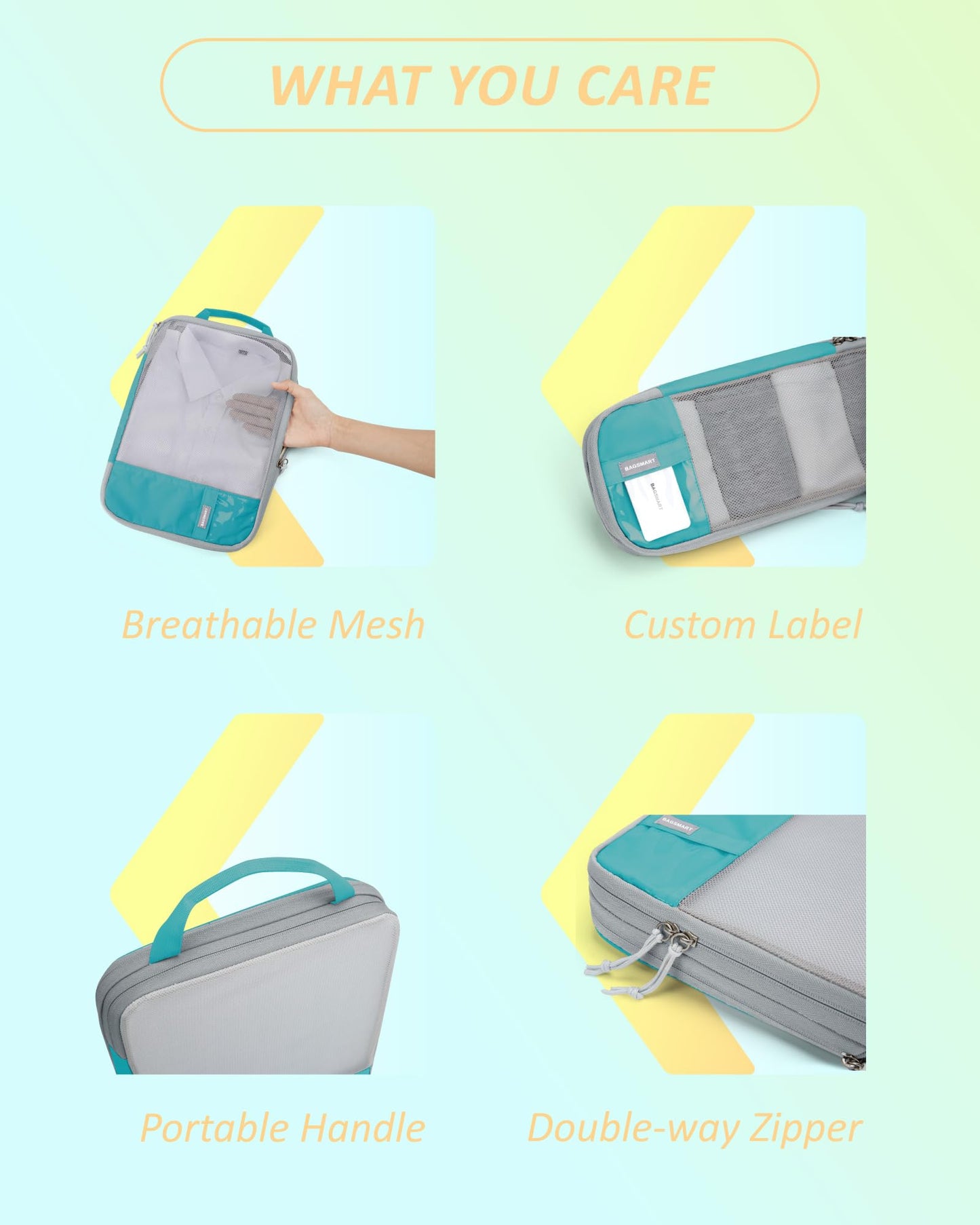 PackPro 6 Set Compression Cubes for Travel