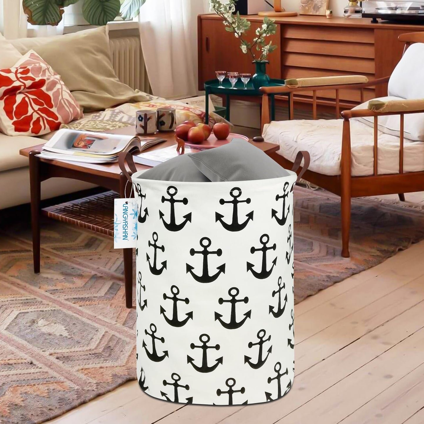 Collapsible Canvas Hamper by LANGYASHAN