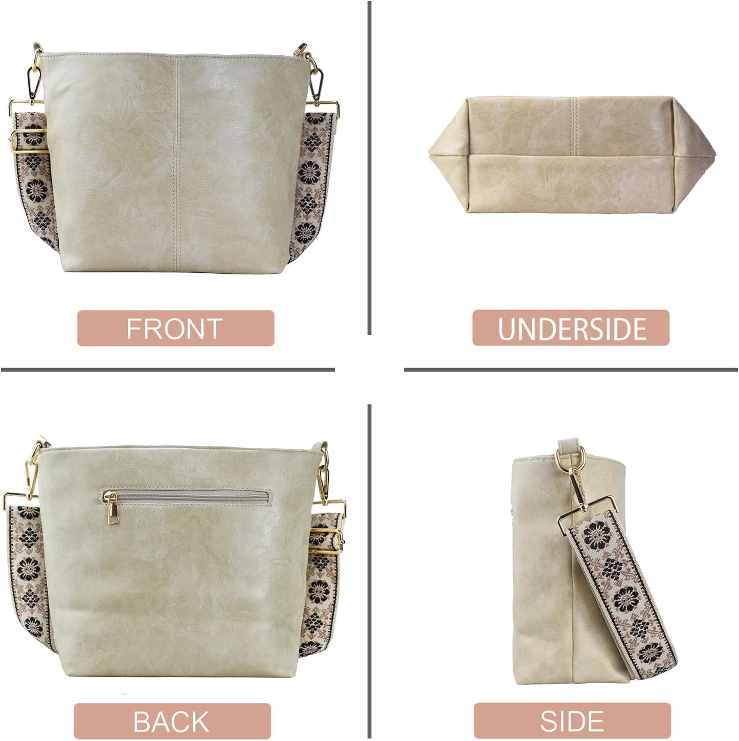 ChicHobo Vegan Leather Crossbody Bag with Strap