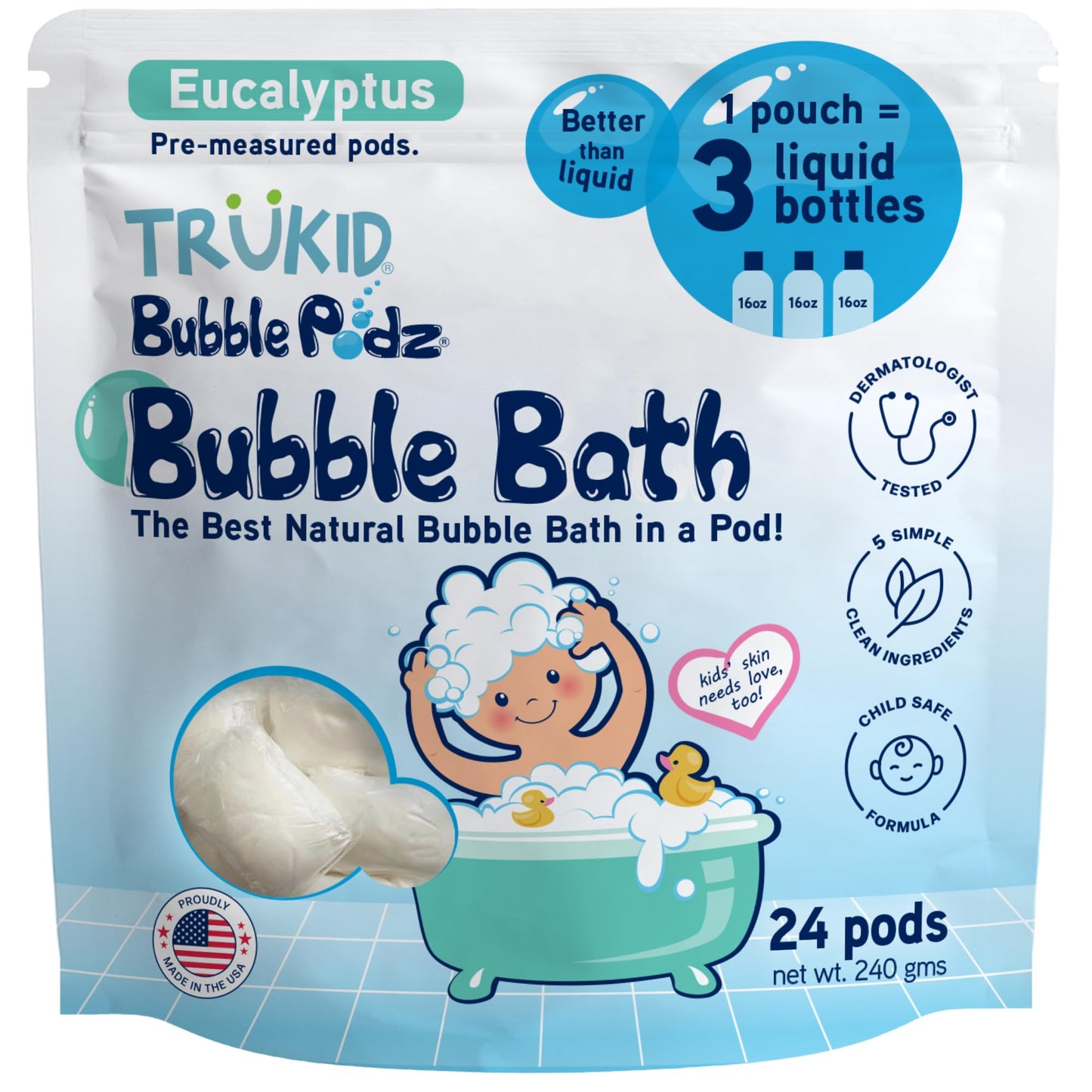 TruKid Bubble Podz: Gentle Lavender Bath Bombs