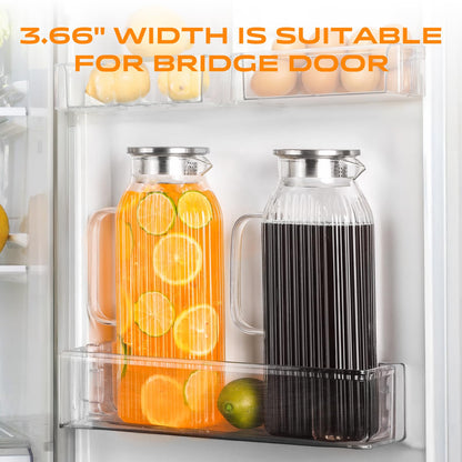 Aofmee Stainless Precision Pitcher - 68oz Borosilicate