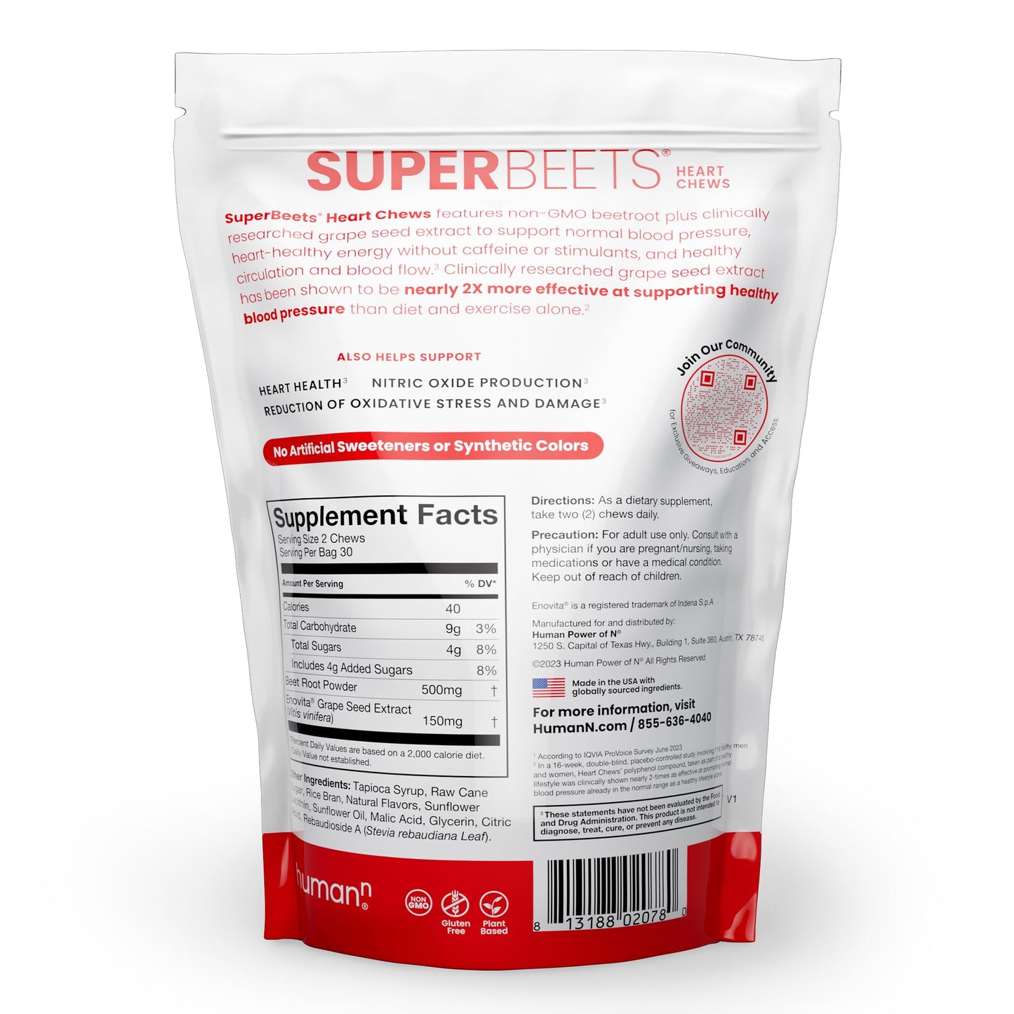 SuperBeets Heart Chews: Pomegranate Berry Boost