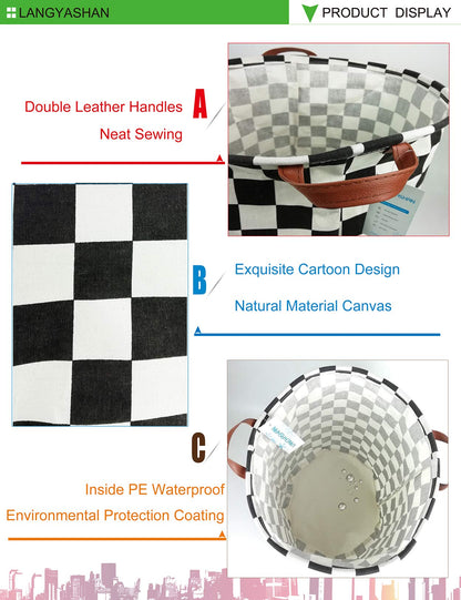 Collapsible Canvas Hamper by LANGYASHAN