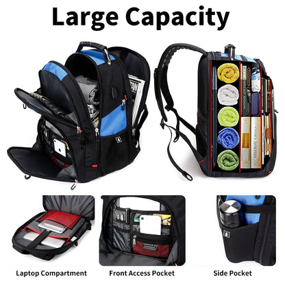 SHRRADOO 50L USB Travel Laptop Backpack - Airline Approved