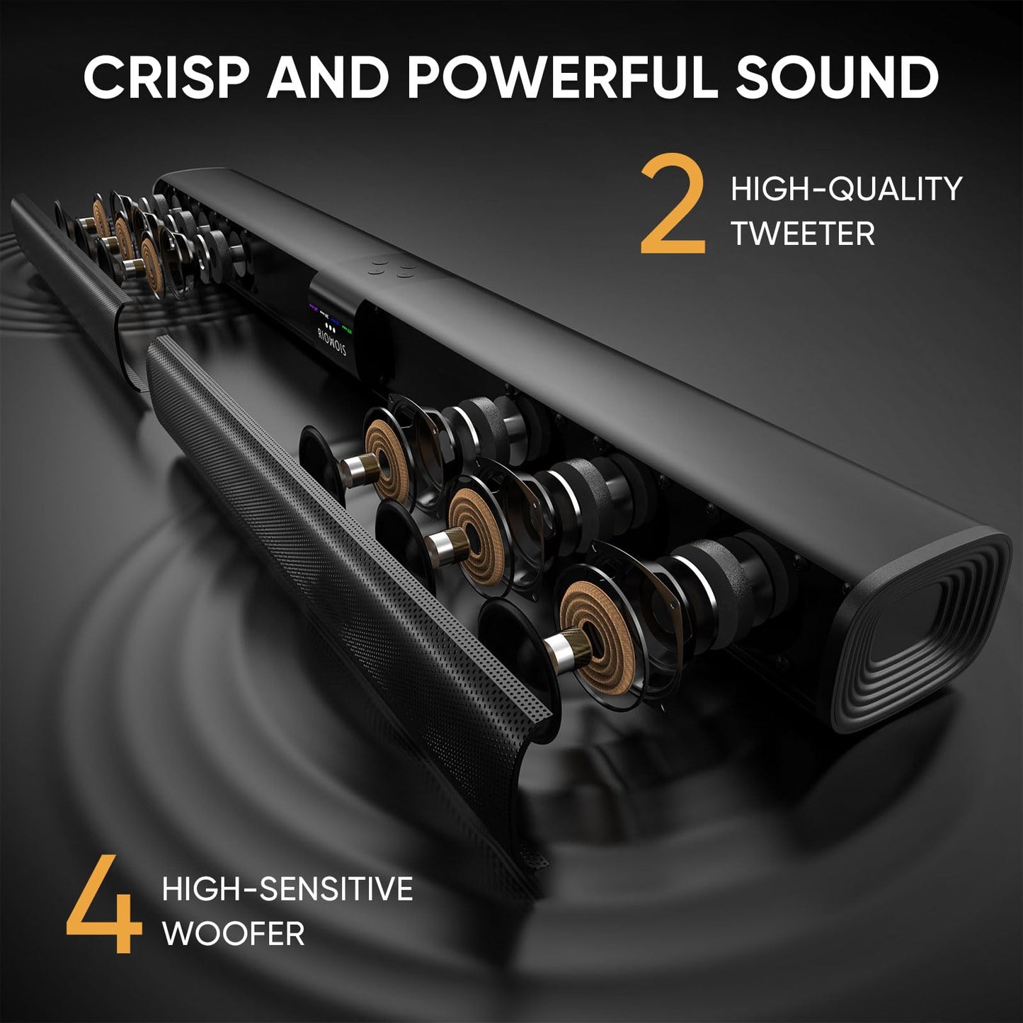 Smart SoundBar: Custom Bass & Compact Design