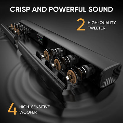 Smart SoundBar: Custom Bass & Compact Design