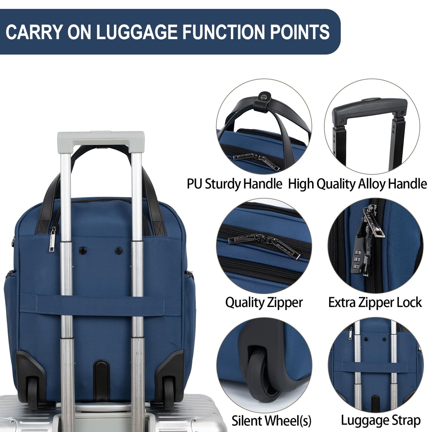 EMPSIGN 16 Wheeled Underseat Travel Bag