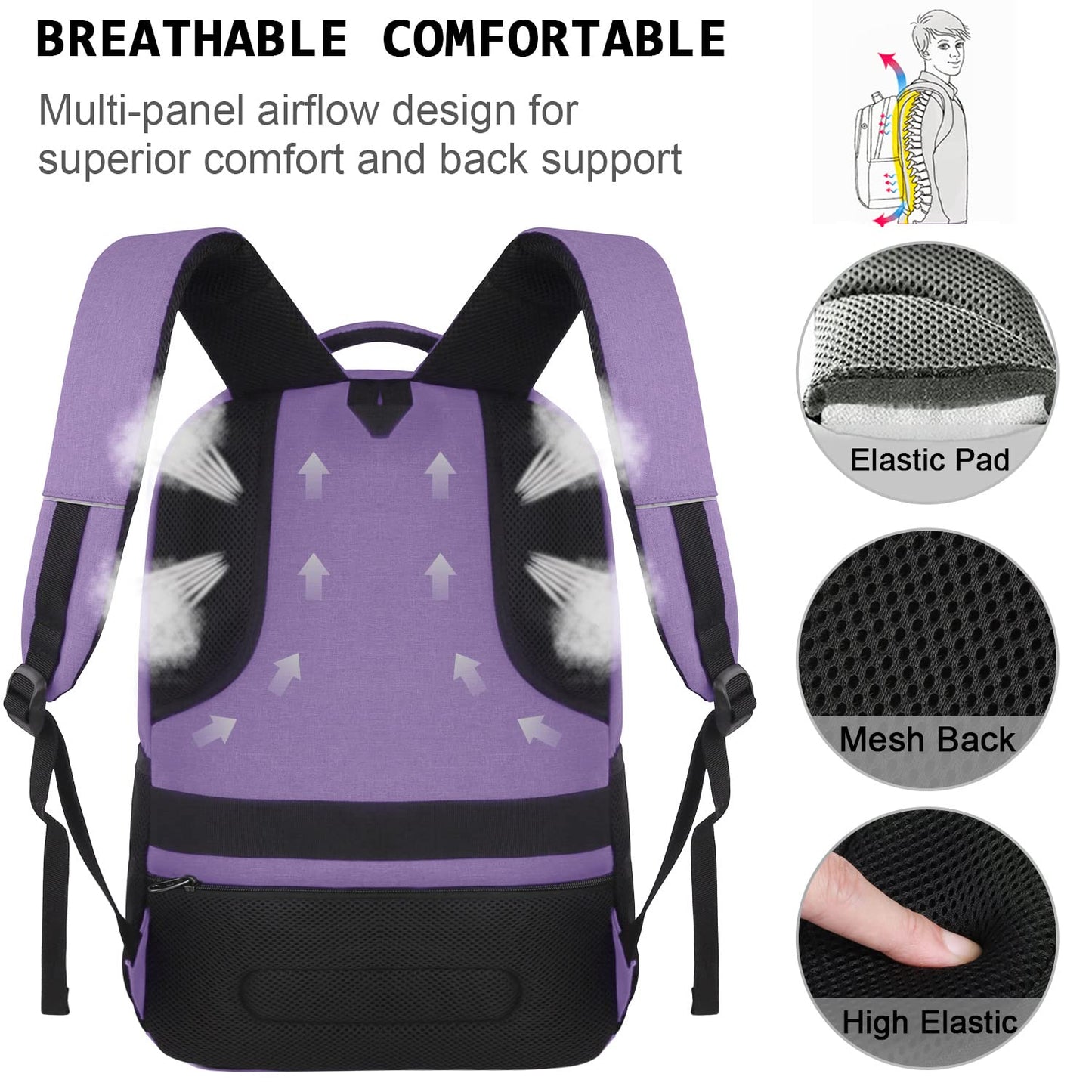 SecureSlim Laptop Backpack with USB & Water Resistance