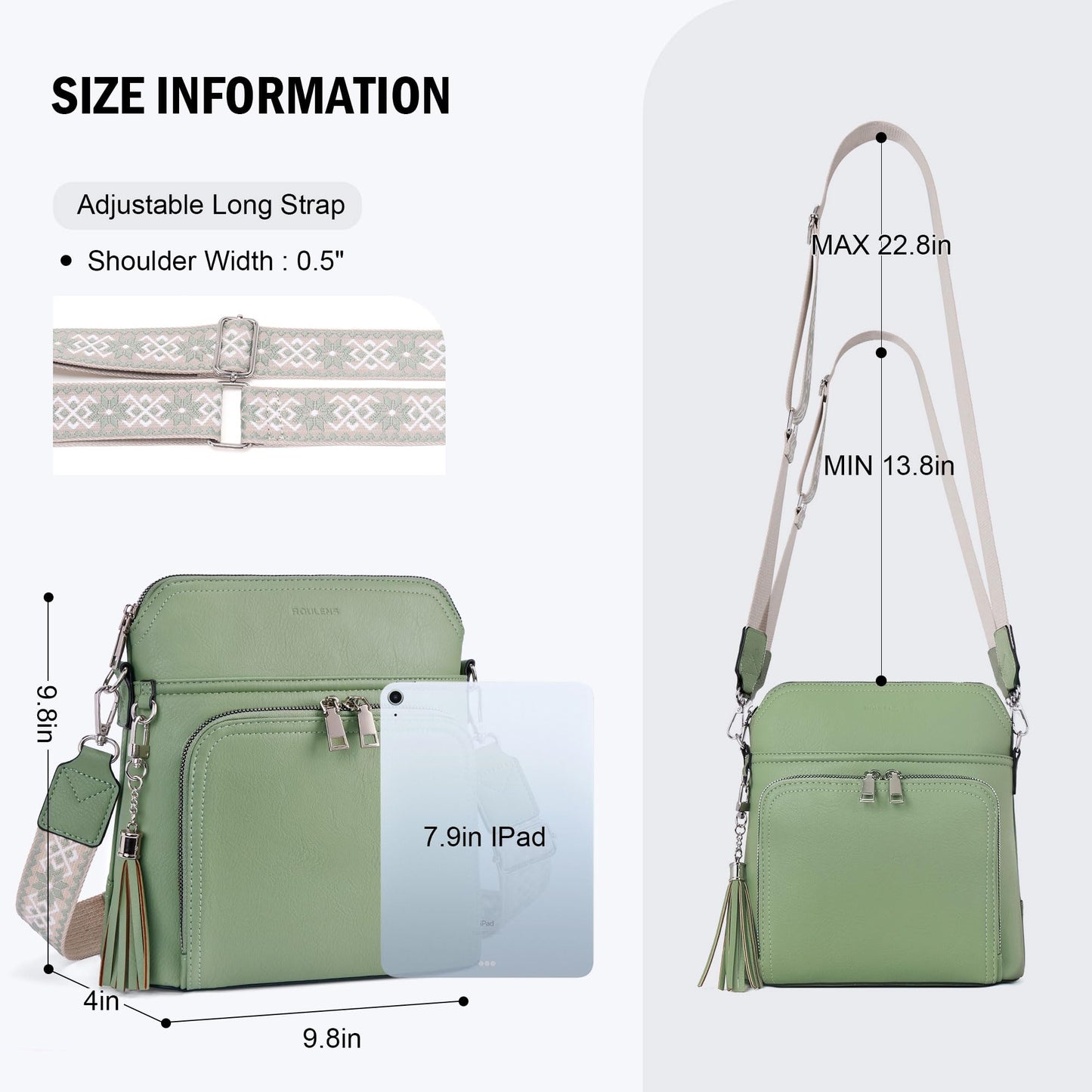 Tassel Charm Crossbody Bag for Women