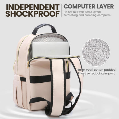 Chic Leather Laptop Backpack for Women - LoveVook