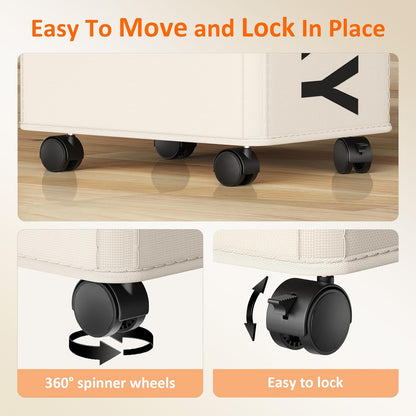 RollAway 90L Laundry Basket with Removable Bag