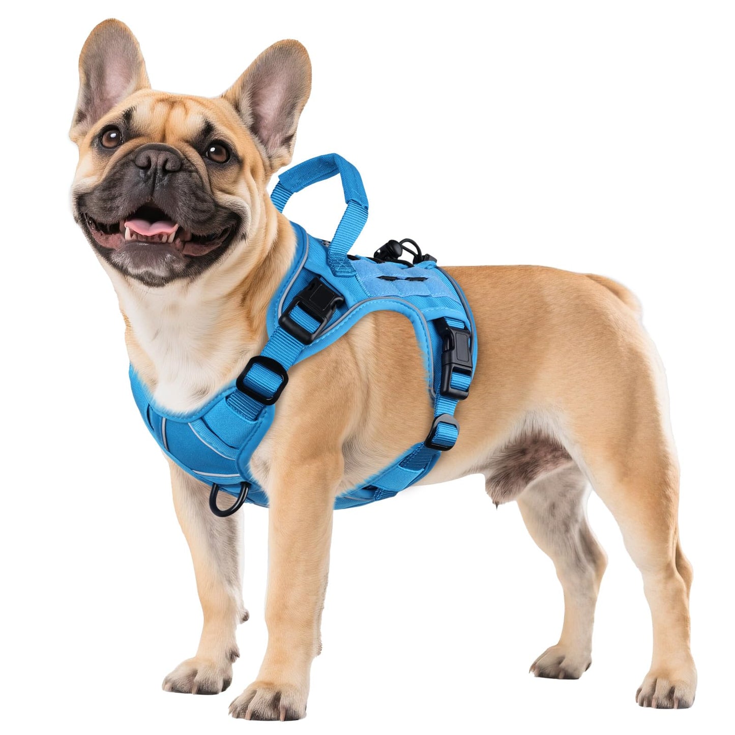 GuardianGrip Tactical Dog Vest - Large, Reflective, Green