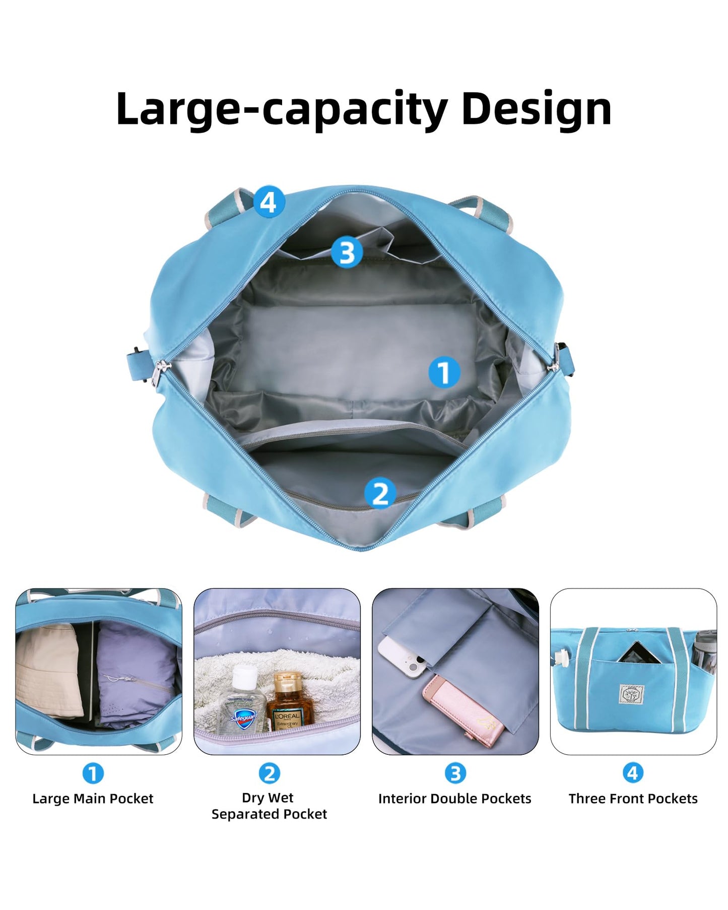 WALNEW Foldable Waterproof Travel Duffel Bag
