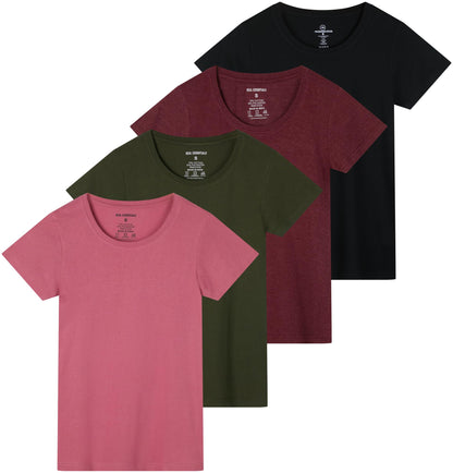 Essentials Women's Classic Crew Tee 4-Pack