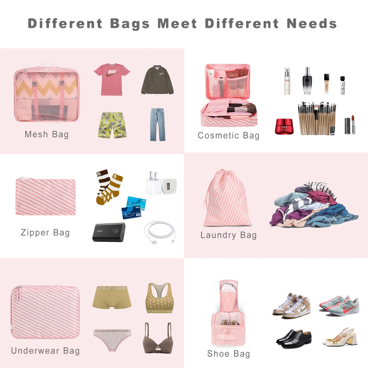 TravelMate 8-Piece Packing Cubes