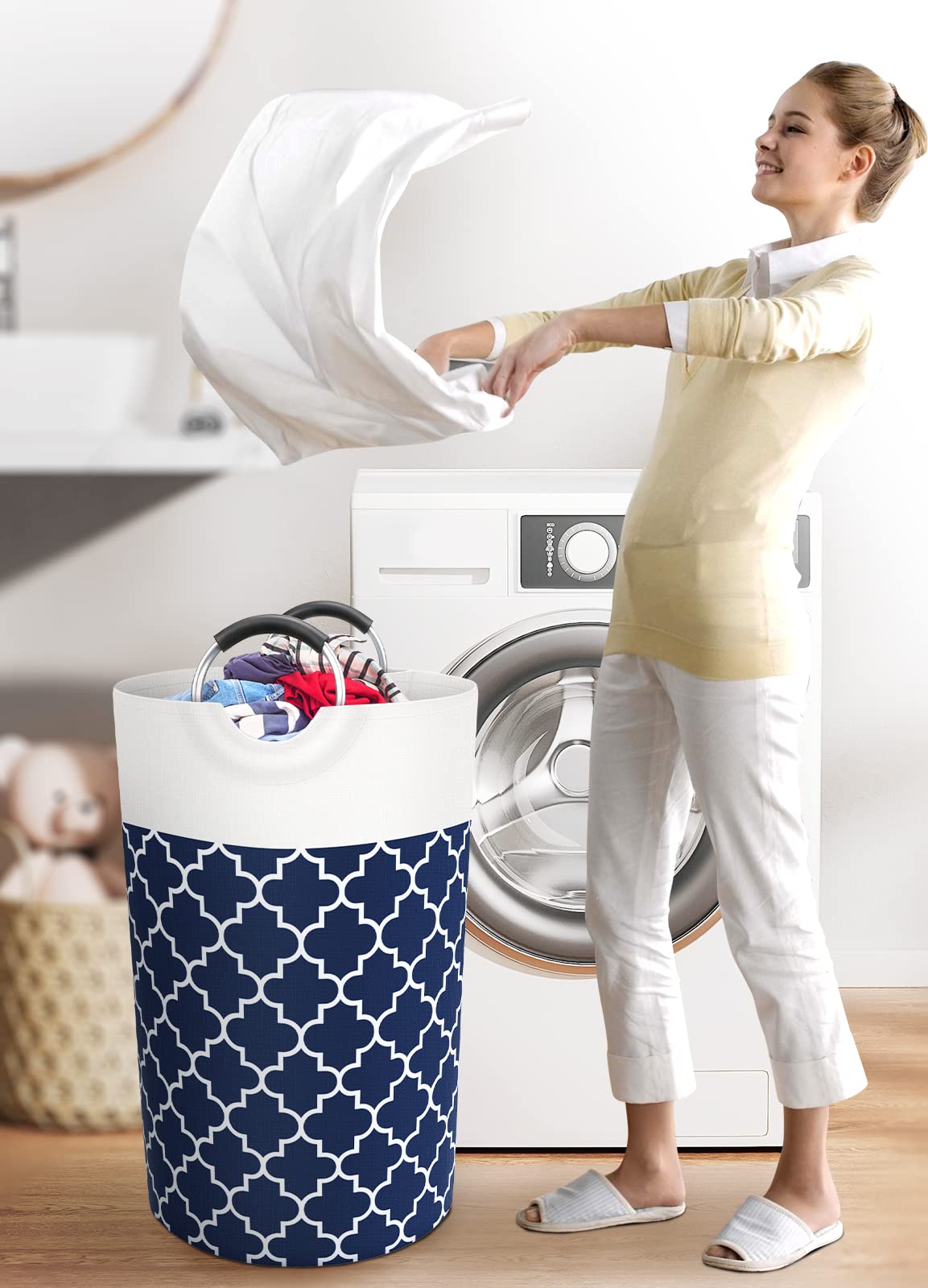 Collapsible Hamper Bag - Grey