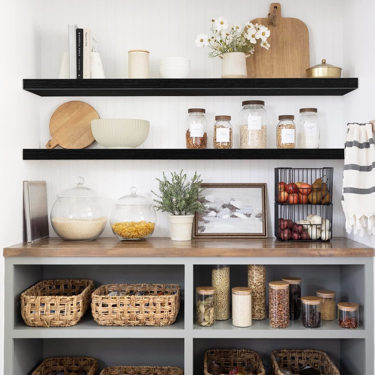 Rustic Farmhouse Shelves (008-40BN)