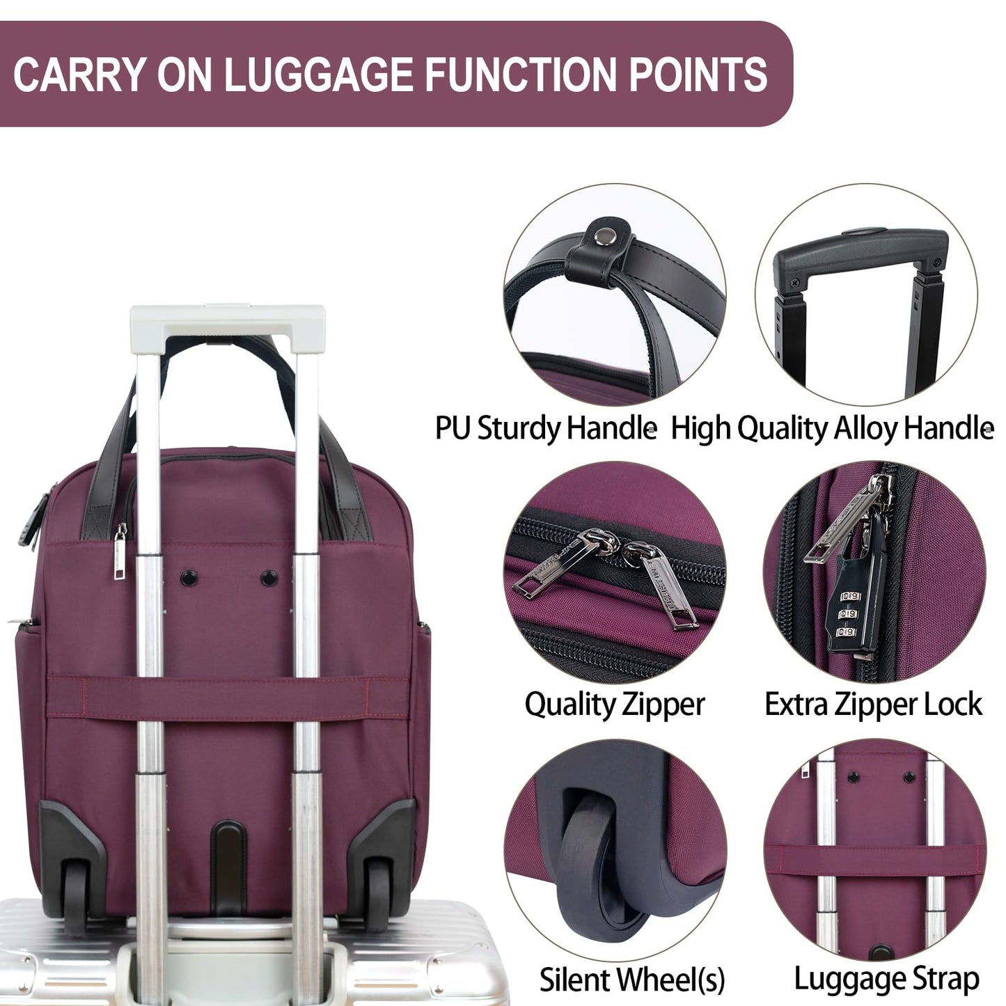 EMPSIGN 16 Wheeled Underseat Travel Bag