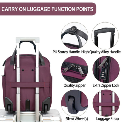 EMPSIGN 16 Wheeled Underseat Travel Bag