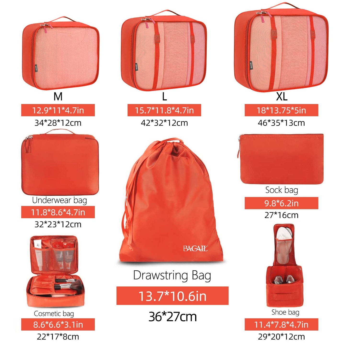 TravelMate 8-Piece Packing Cubes