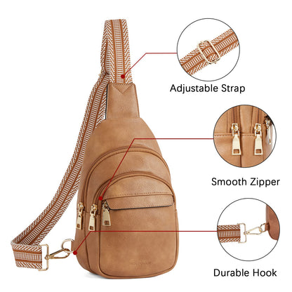 BOSTANTEN Chic Leather Crossbody Sling Bag