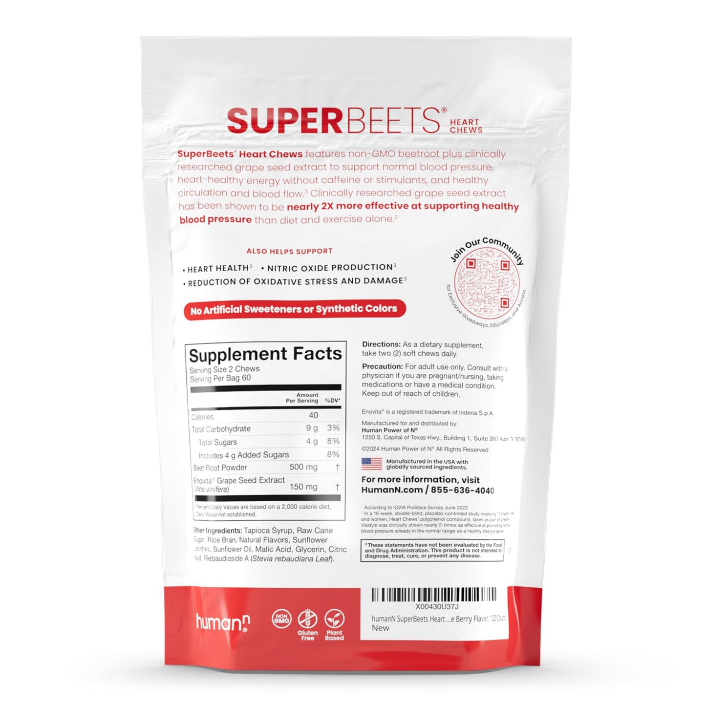 SuperBeets Heart Chews: Pomegranate Berry Boost
