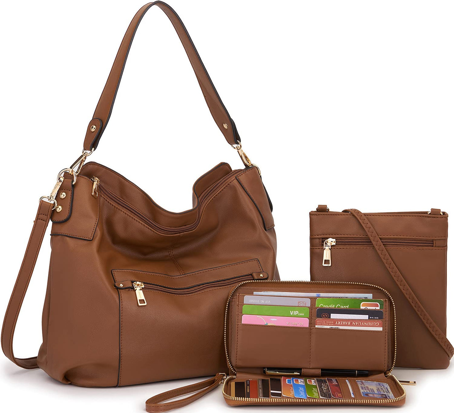 ChicCrossbody: Women's Tote & Wallet Set