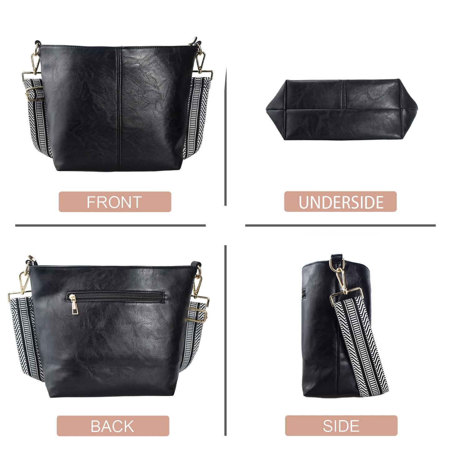 ChicHobo Vegan Leather Crossbody Bag with Strap