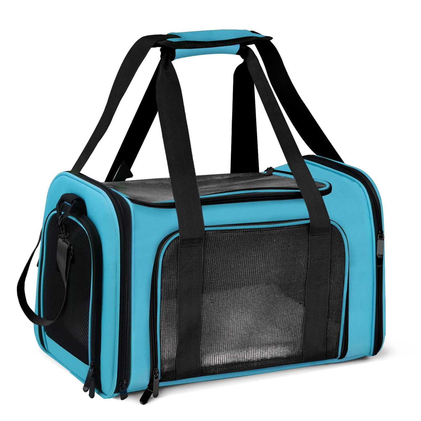 PawsVoyage: Grey TSA-Approved Pet Carrier (15lbs Max)