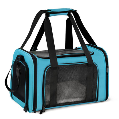 PawsVoyage: Grey TSA-Approved Pet Carrier (15lbs Max)