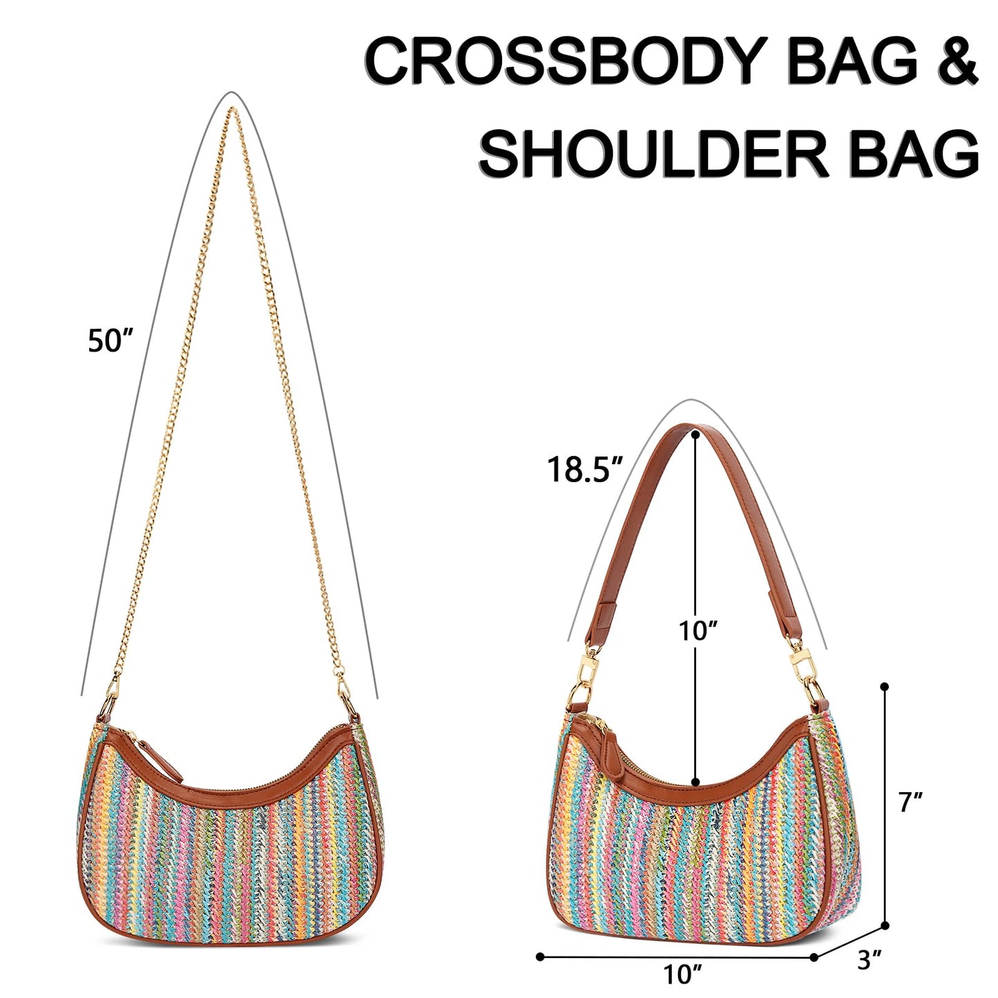 Retro Chic Hobo Bag - Cute Underarm Purse