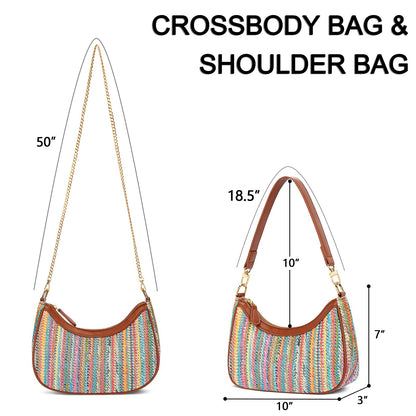 Retro Chic Hobo Bag - Cute Underarm Purse