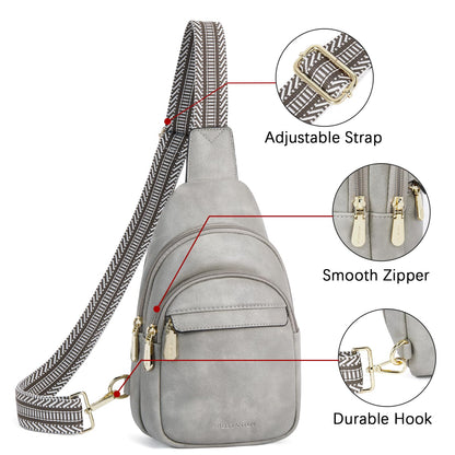 BOSTANTEN Chic Leather Crossbody Sling Bag