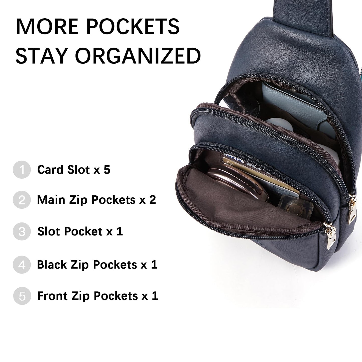 BOSTANTEN Chic Leather Crossbody Sling Bag