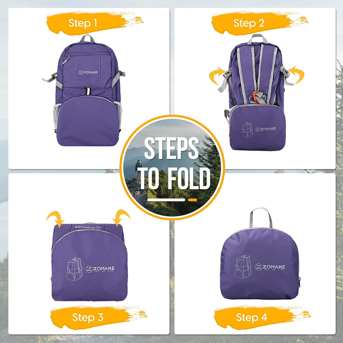 ZOMAKE 35L Compact Waterproof Hiking Backpack