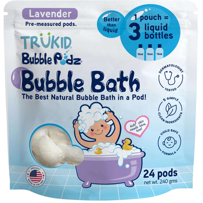 TruKid Bubble Podz: Gentle Lavender Bath Bombs