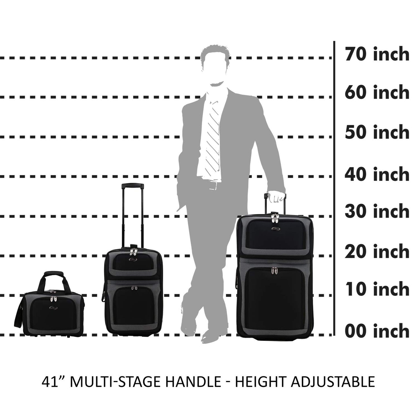 U.S. Traveler New Yorker Expandable Luggage Set
