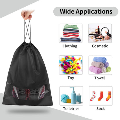 Clear View Travel Shoe Bags - 12 Pack