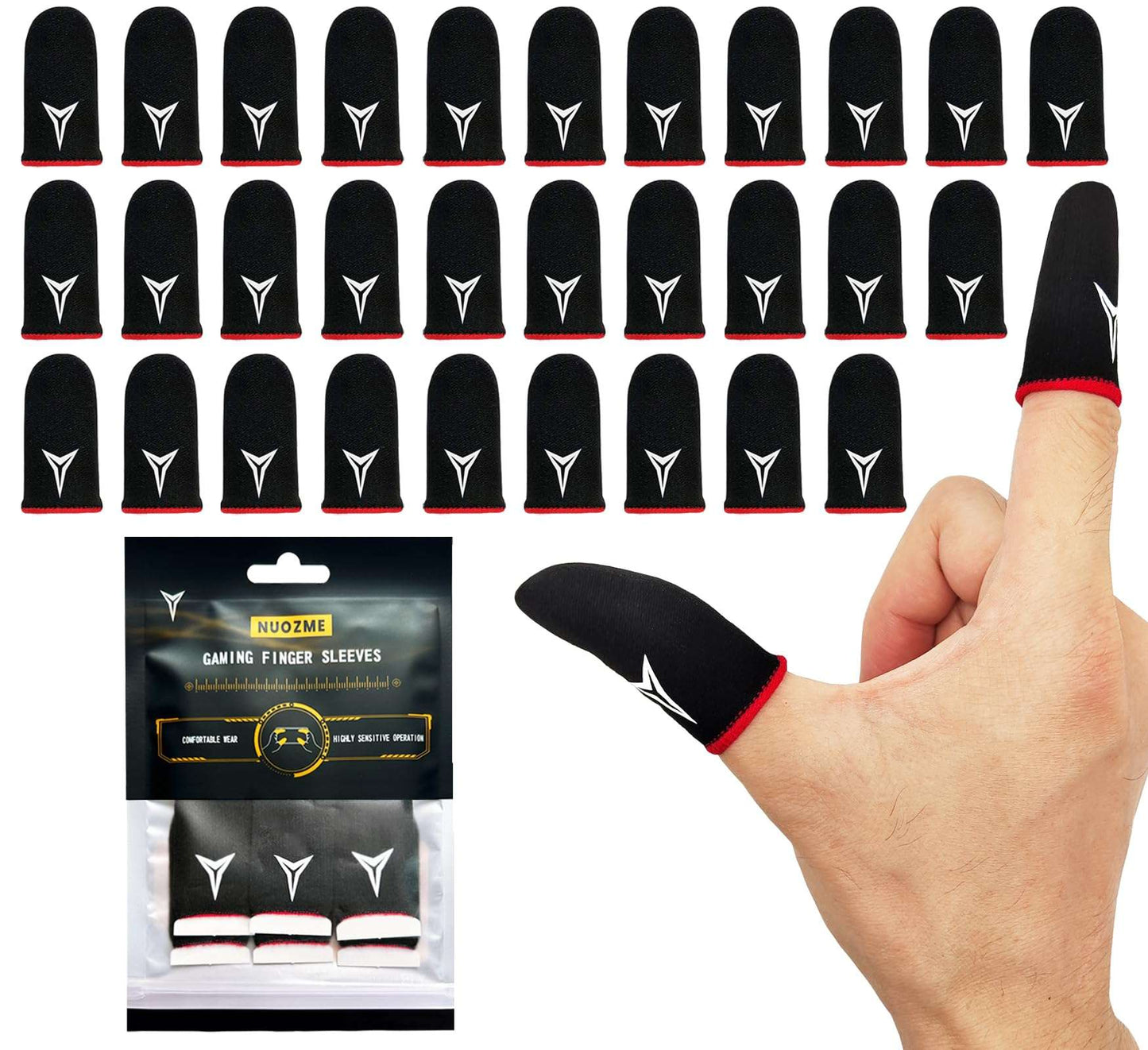 Nuozme Pro Touch Finger Sleeves - 6 Pack Gaming Gear