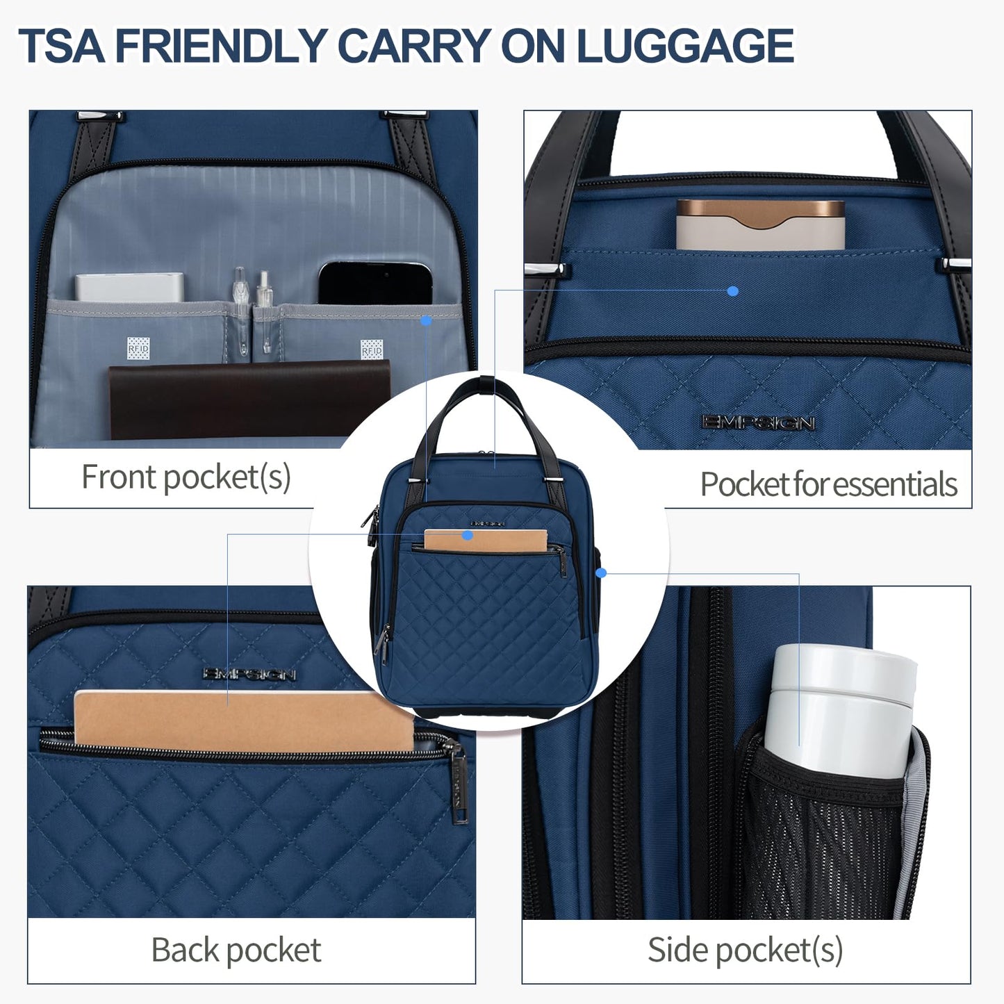 EMPSIGN 16 Wheeled Underseat Travel Bag