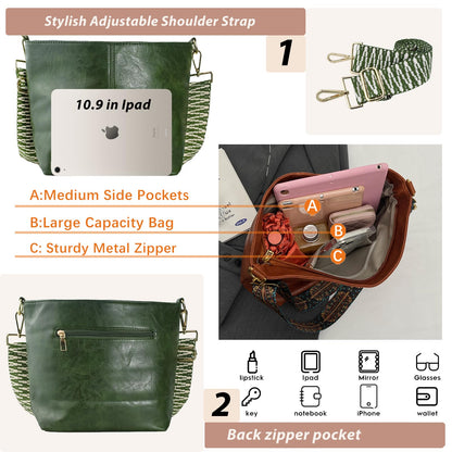 ChicHobo Vegan Leather Crossbody Bag with Strap